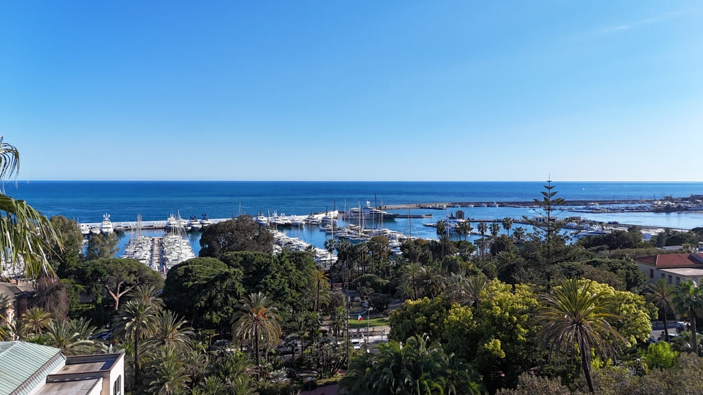The view of the sea at Sanremo from Villa Ormond