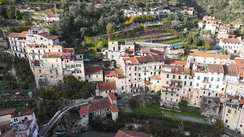 The view of the village of Rocchetta Nervina The view of the village of Rocchetta Nervina