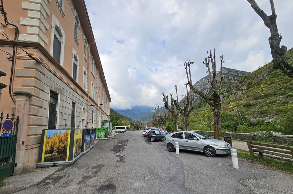 The parking lot on Avenue de Provence The parking lot on Avenue de Provence in La Brigue