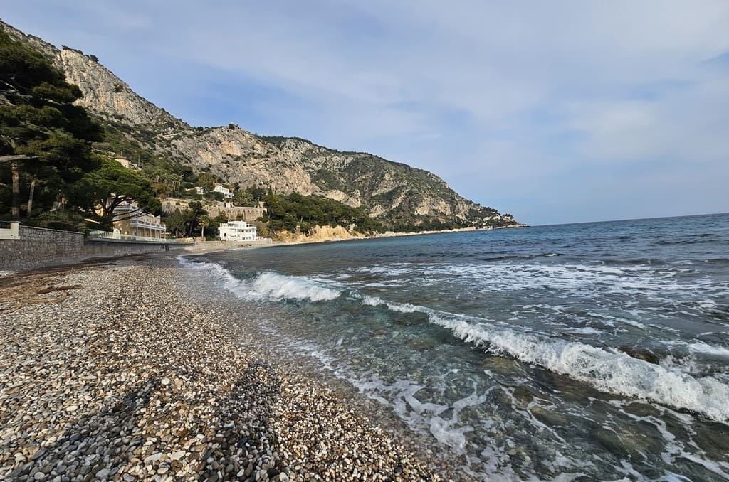 The beach at Èze-sur-Mer