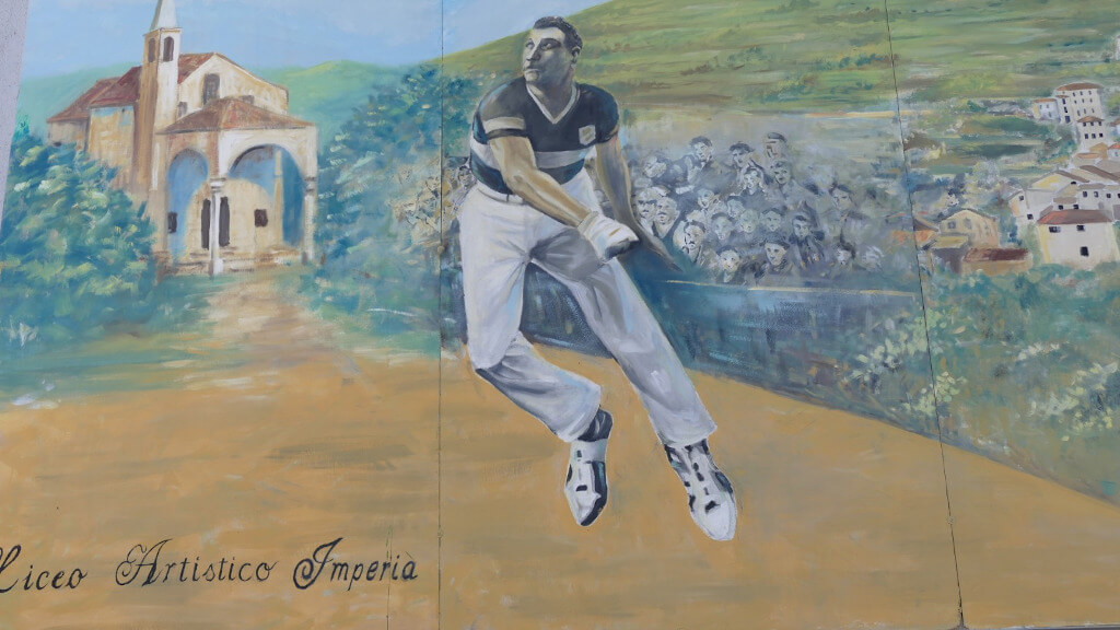 Table Mural dedicated to the french foxball player Franco Balestra 