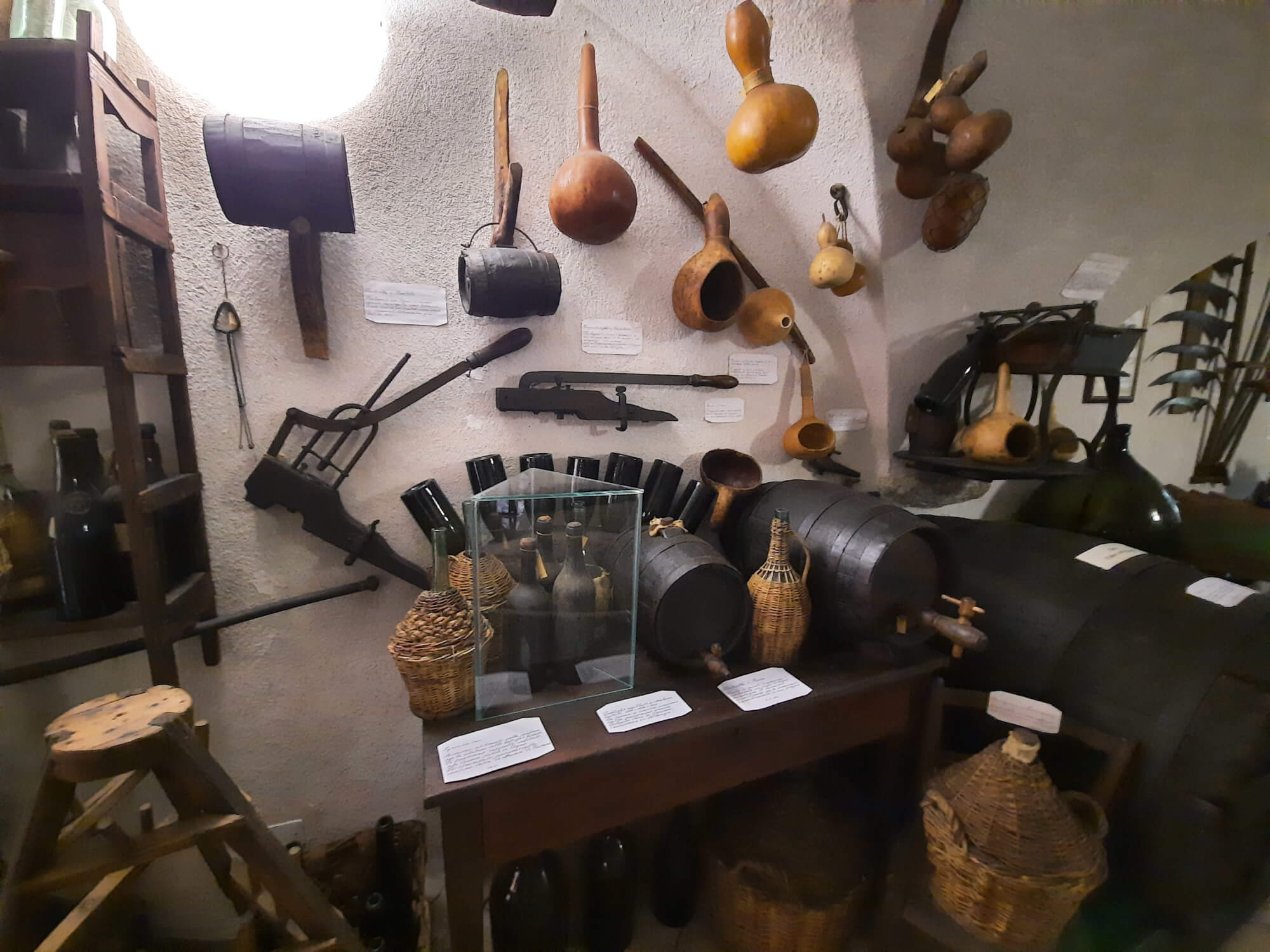 Sezione del museo dedicata alla produzione del vino