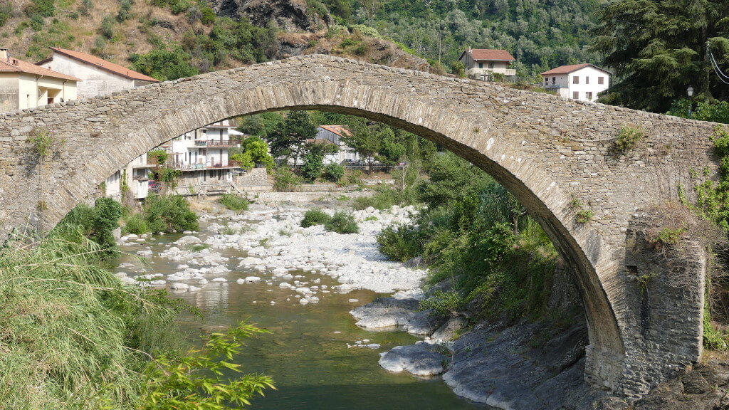 The medieval bridge of Badalucco