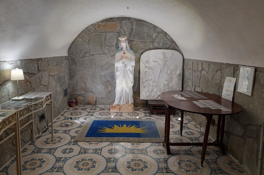 Inside the Oratory of the Miraculous Madonna of Alvenia Seborga