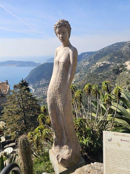 A statue by Jean-Philippe Richard in the Exotic Garden of Èze
